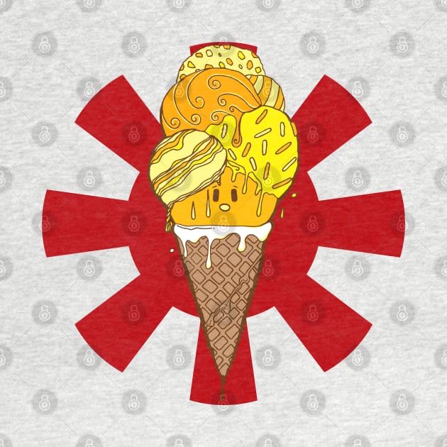 Sunburst Orange Ice Cream Cone by kenallouis